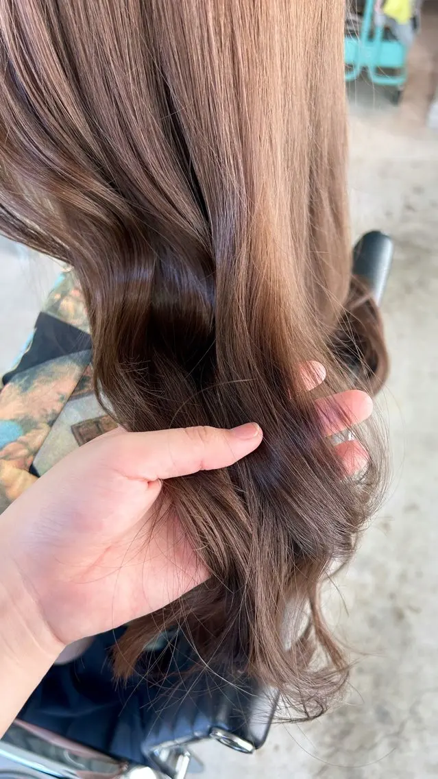 ロング カラー ブリーチ ブリーチなしカラー 千葉 ほのかのヘアスタイル