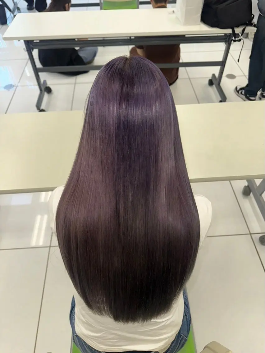 ロング カラー パープルカラー ヘアカラー 庄司 沙羅のヘアスタイル