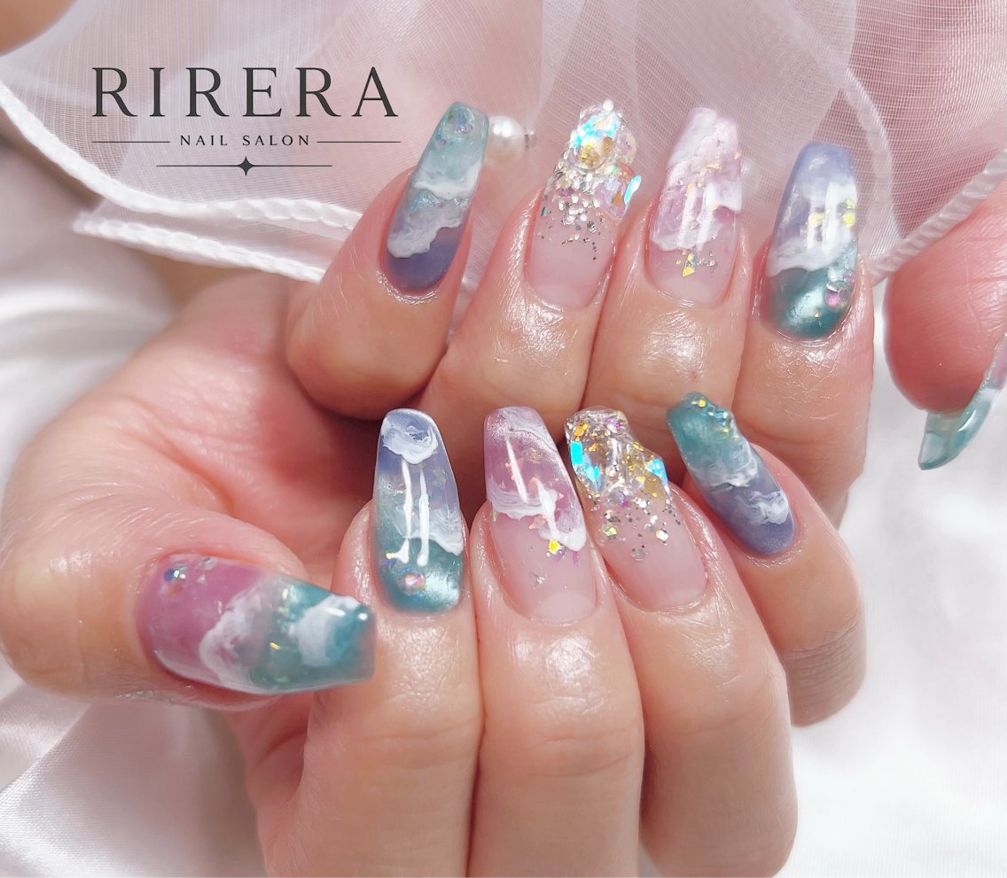 【HAND】長さ出し10本フルアートコース（持ち込み・完全お任せOK）¥14,900の写真