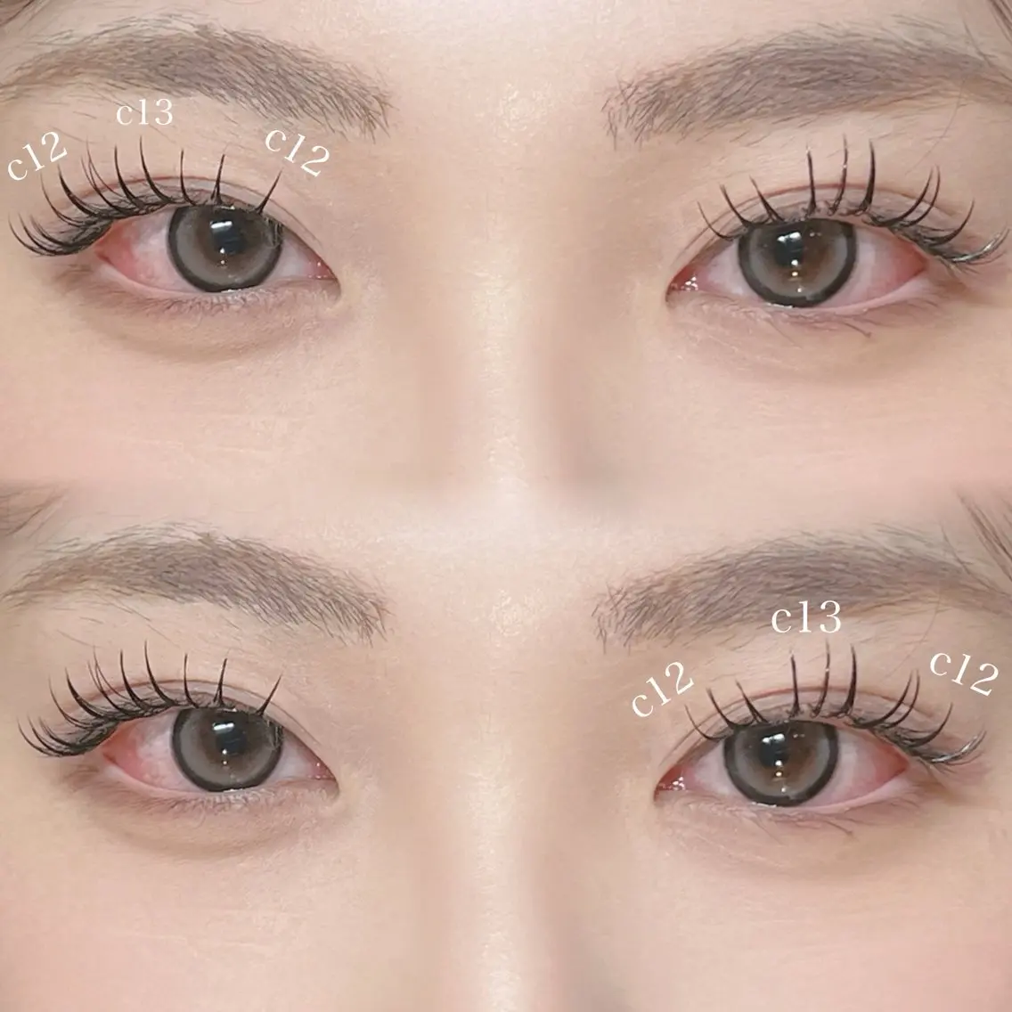 マツエク・マツパ Cカール キュート フラットラッシュ マツエク 𝐘𝐮𝐢🎀🫧 大阪梅田束感まつ毛のマツエク・マツパデザイン