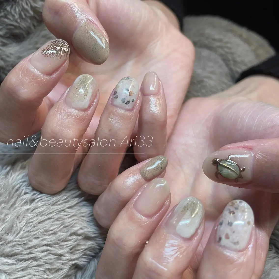 ネイル ニュアンスネイル ハンドネイル プライベートサロン Ari33nailのネイルデザイン