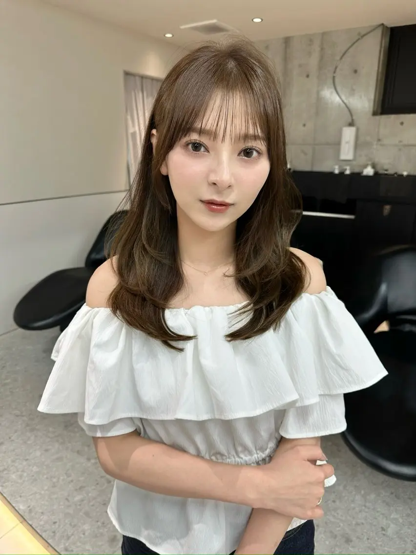 セミロング カラー カット ヘアカラー トリートメント 《髪質改善✖️オリー ブ🧸》小嶋拓也のヘアスタイル