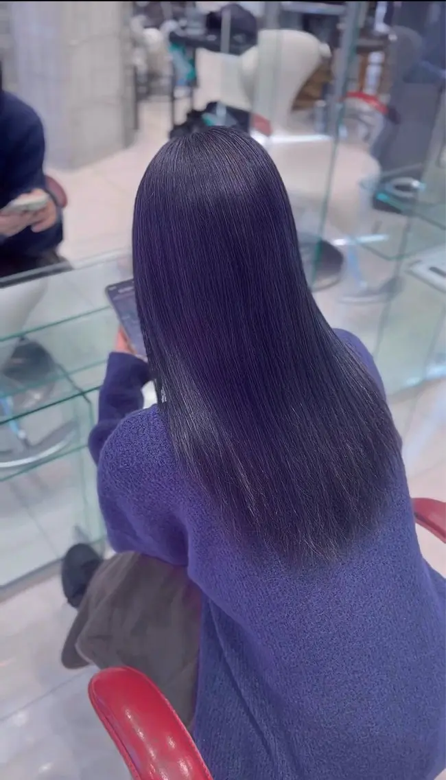 カラー バイオレットカラー ヘアカラー 🥀ブリーチ特化/ 赤髪/ゆうしん🥀のヘアスタイル