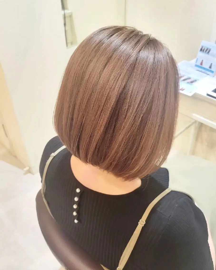 ショート カラー ベージュカラー ブリーチ ピンクカラー ピンクベージュ 髪質改善 ヘアカラー トリートメント 代表/淀屋/髪質改善 ダメージレスカラー✨のヘアスタイル