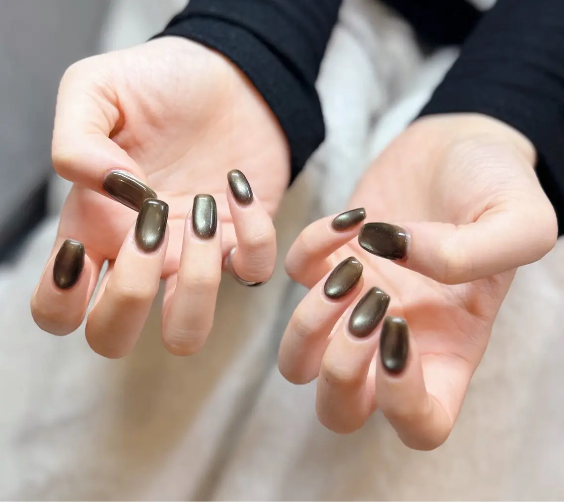 ネイル 長さ出し ジェルネイル マグネットネイル メンズネイル ネイルチップ ハンドネイル MIMnail メンズネイリストのネイルデザイン