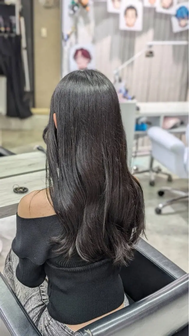 ロング カラー ブリーチ 透明感カラー ブリーチなしカラー 推しカラー/ ミクのヘアスタイル