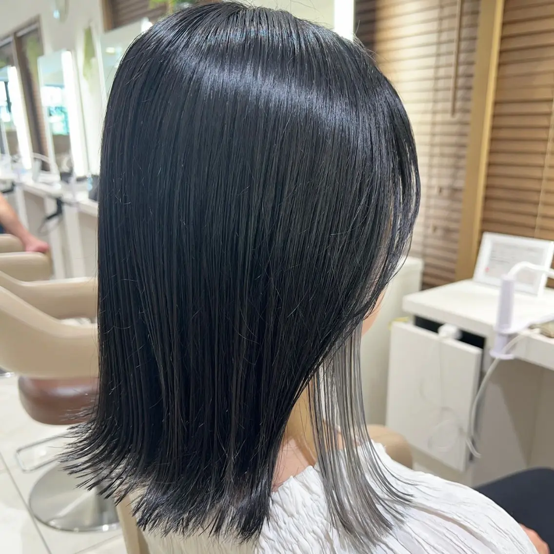 ミディアム 三箇島陽香/髪質改善 クロスパーマ縮毛矯正のヘアスタイル