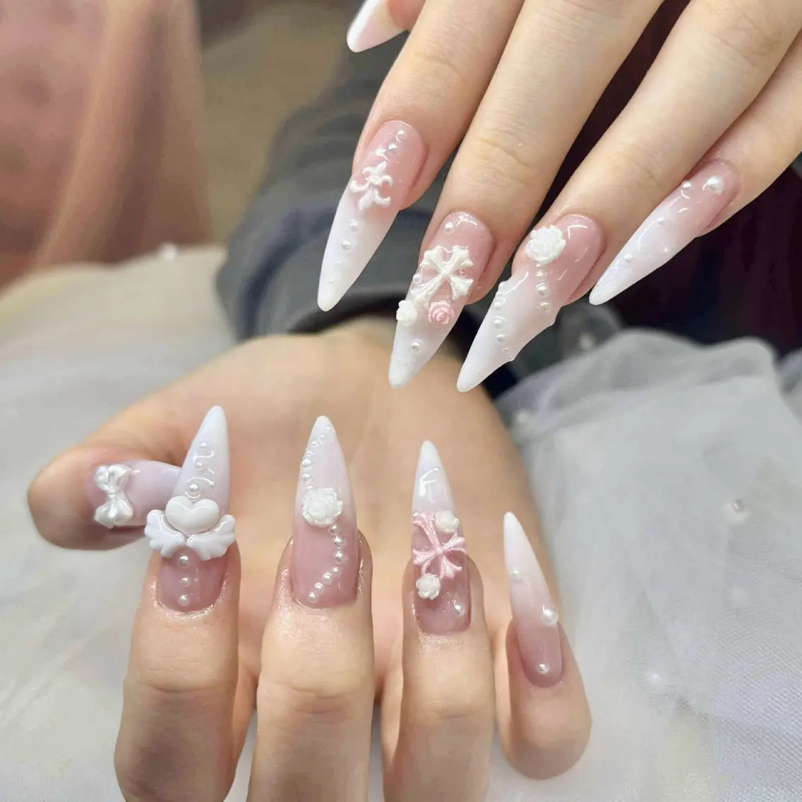 ネイル 長さ出し ジェルネイル パラジェル ハンドネイル Any nail新大久保店のネイルデザイン