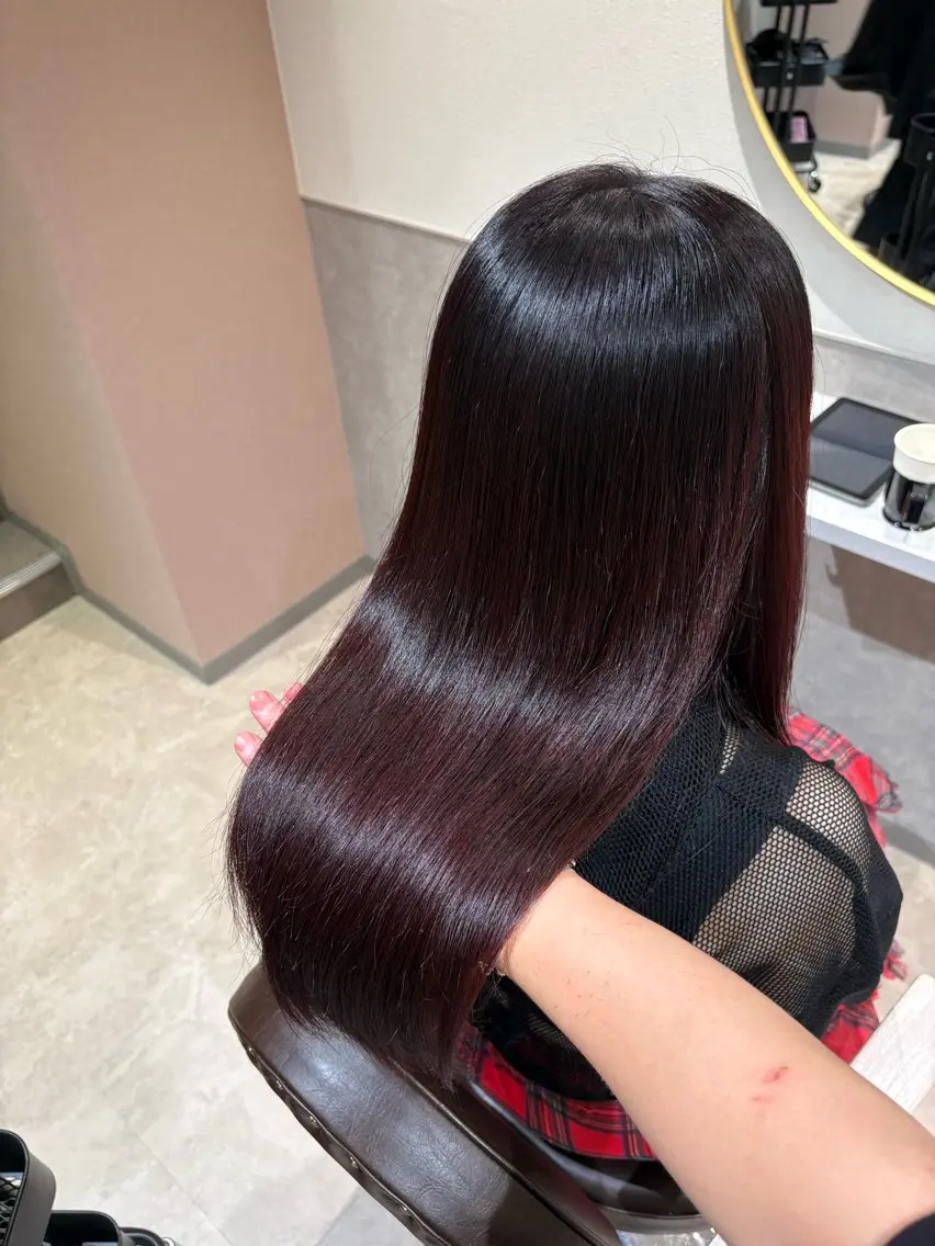 ロング カラー 透明感カラー 髪質改善 トリートメント ヘアカラー トリートメント 髪質改善 縮毛矯正/ レイヤー/銀座/本木のヘアスタイル