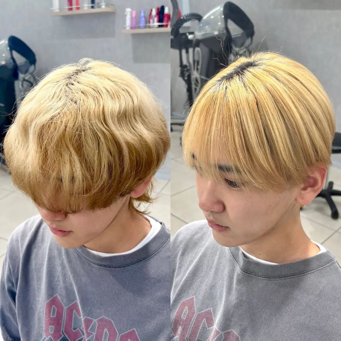 ミディアム パーマ メンズ カット 縮毛矯正 メンズ比率エリア No.1/林慶太のヘアスタイル