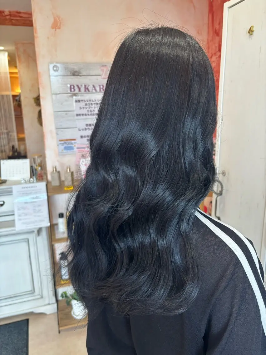 ロング 、 、のヘアスタイル