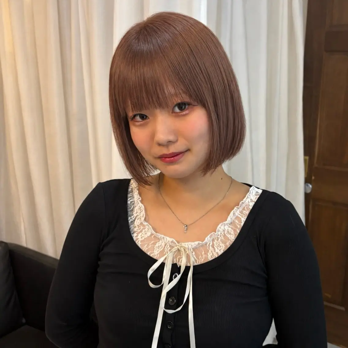 ショート カラー ラベンダーカラー ピンクカラー ピンクラベンダー ボブ カット ヘアカラー トリートメント 似合わせボブ/ ⠀ゆらのヘアスタイル