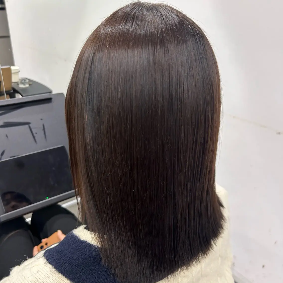ミディアム 髪質改善 縮毛矯正 カット ヘアカラー 縮毛矯正 Aoba 🫧艶ハイトーン🫧のヘアスタイル