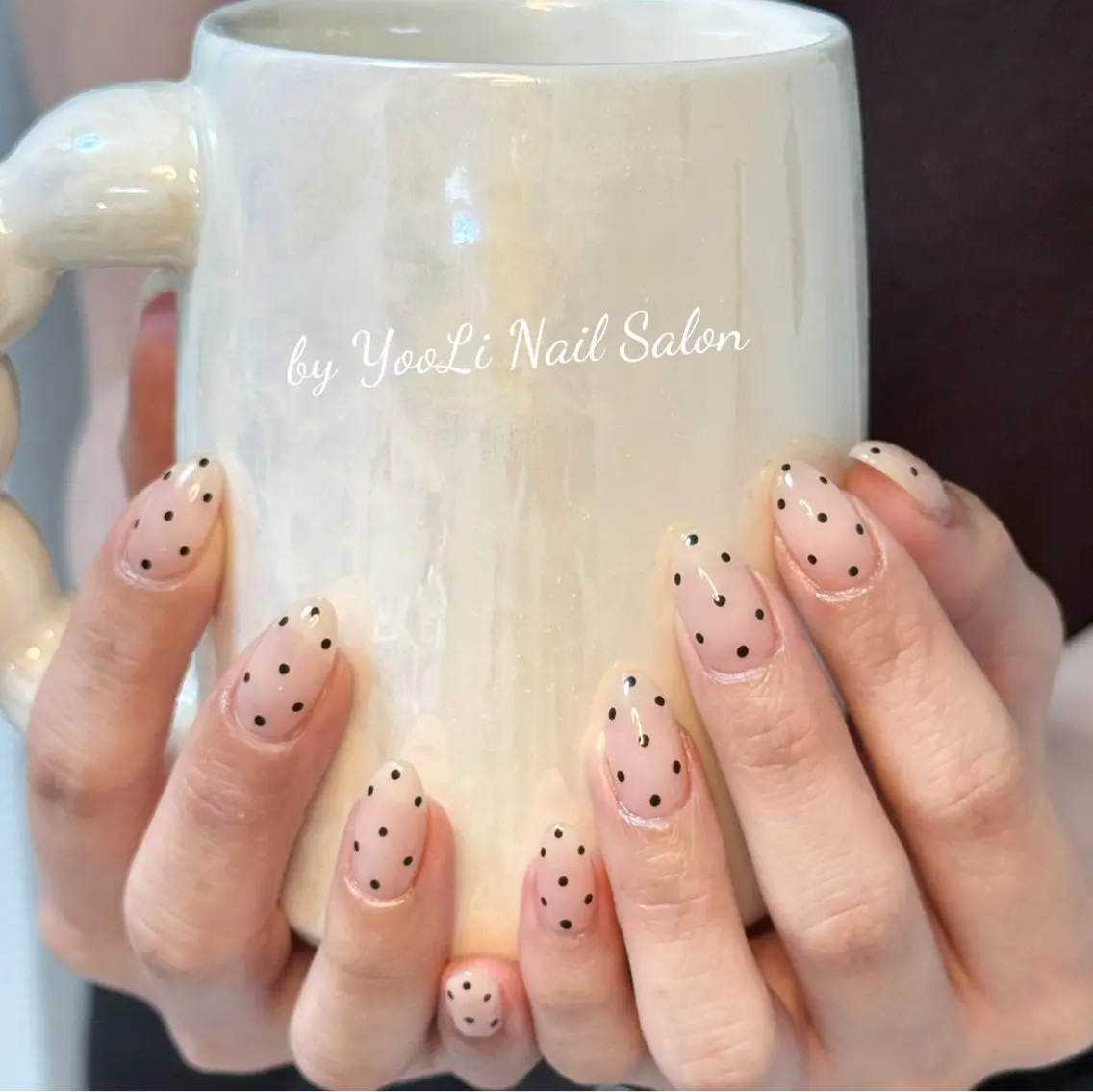 ネイル アートネイル オーロラネイル チークネイル フレンチネイル ガラスフレンチ 🎀🎀YooLi Nail Salonのネイルデザイン