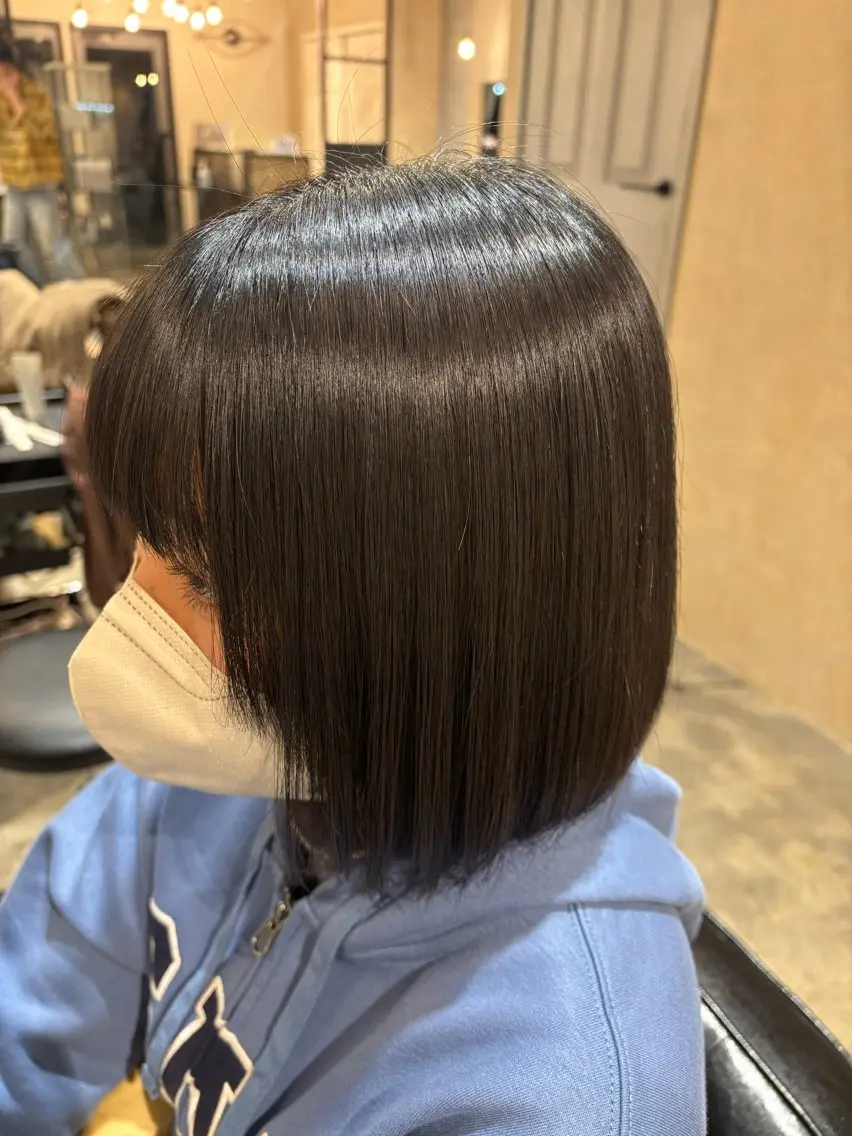 ミディアム 縮毛矯正 三嶋 陽友のヘアスタイル