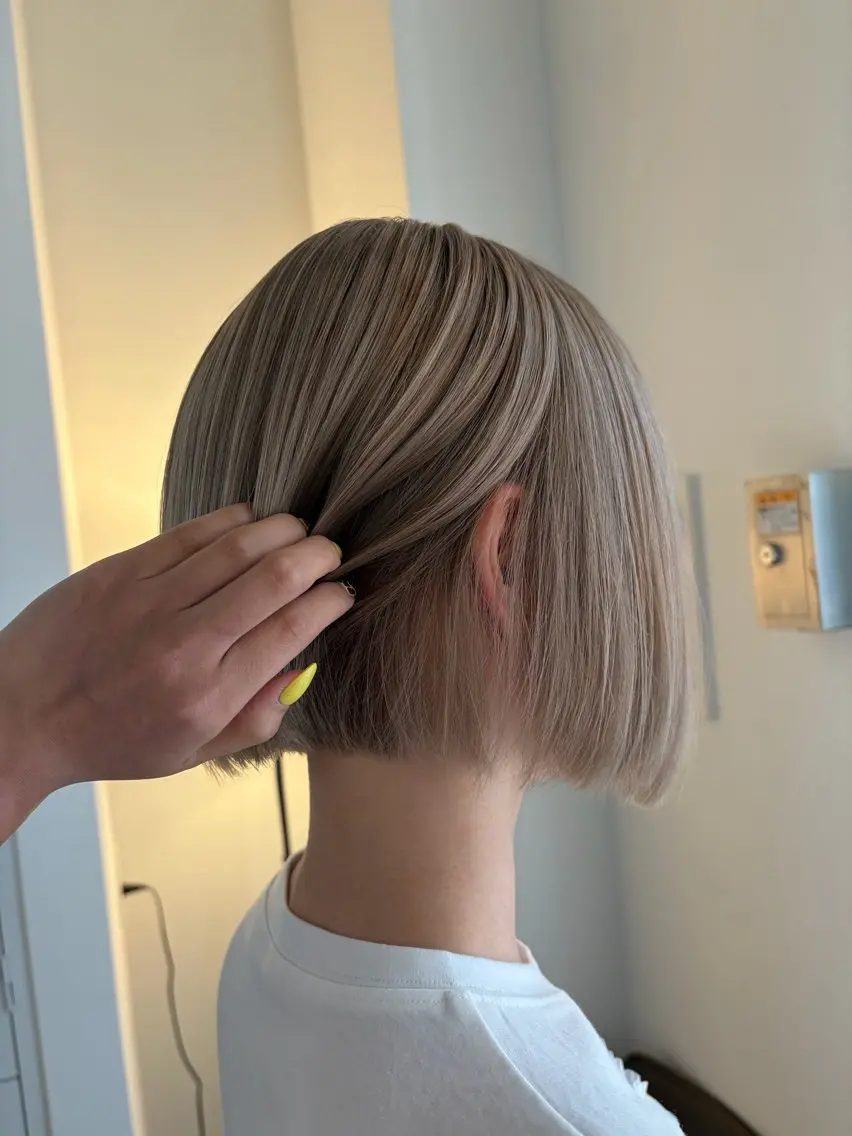 カラー ブリーチ グレージュ ミルクティーグレージュ ヘアカラー miku カラー/ヘッドスパのヘアスタイル