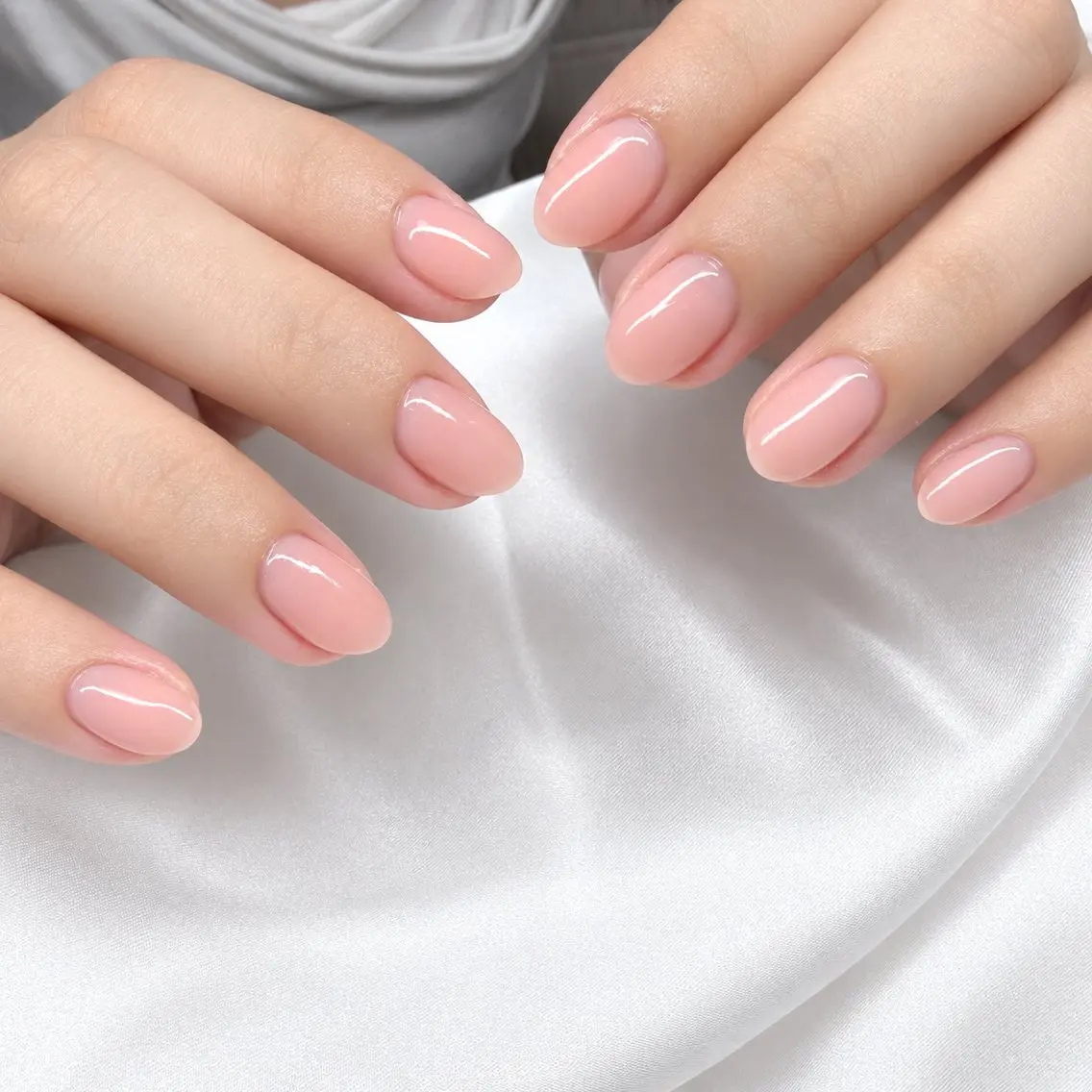 ネイル クリアネイル ピンク ハンドネイル Mynail プライベートサロンのネイルデザイン