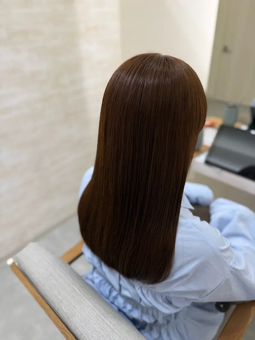 ロング ヘアカラー トリートメント 髪質改善&艶感カラー 🪄岡井美結のヘアスタイル