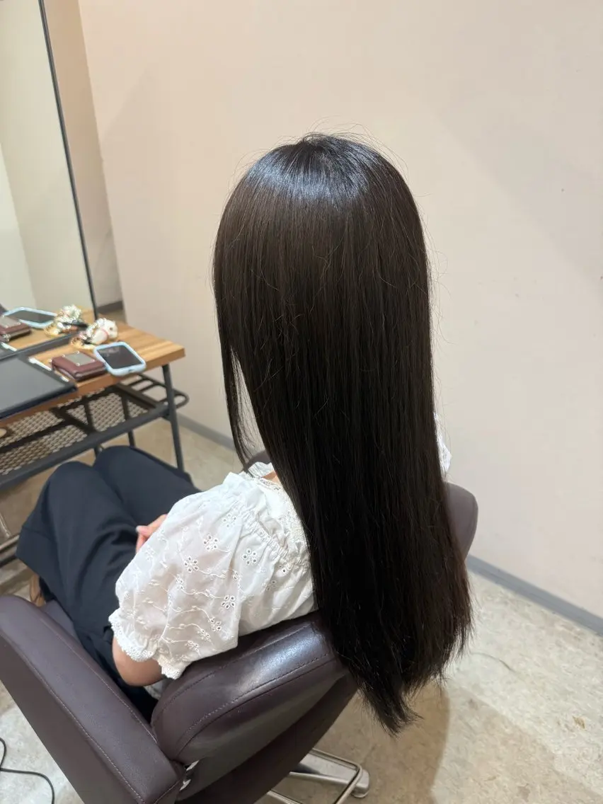 セミロング ヘアカラー トリートメント 透明感カラー🫧 🍒久留米美容室のヘアスタイル