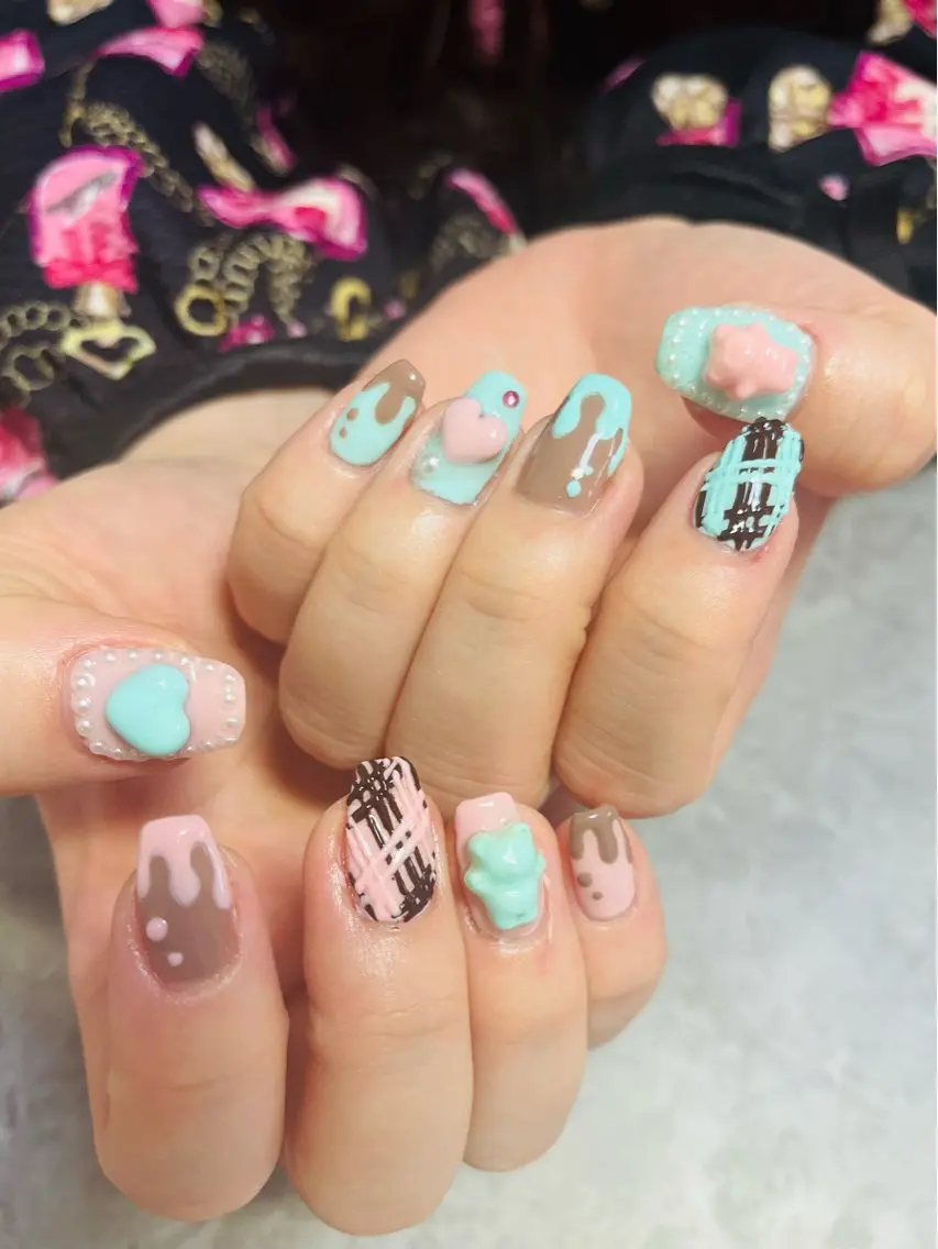 ネイル バレンタイン ベテランネイル cnc nailのネイルデザイン