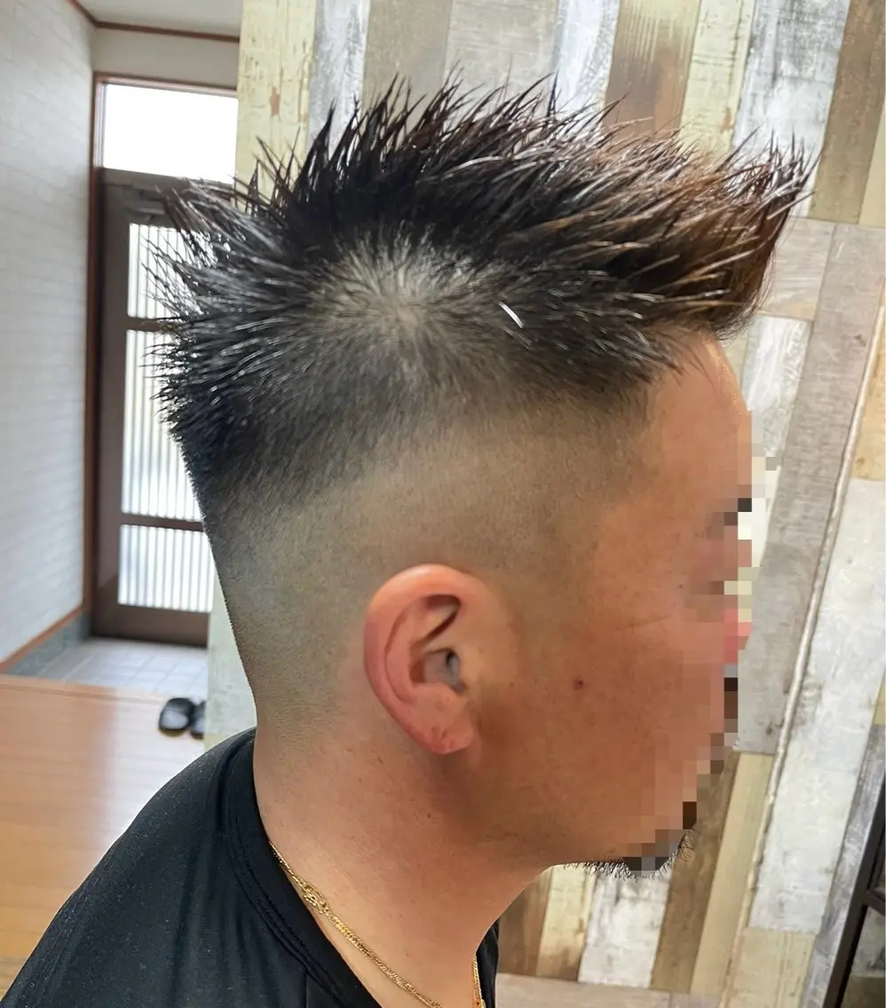 ショート メンズ モヒカン カット ヘッドスパ メンズ特化型/永井 友貴のヘアスタイル