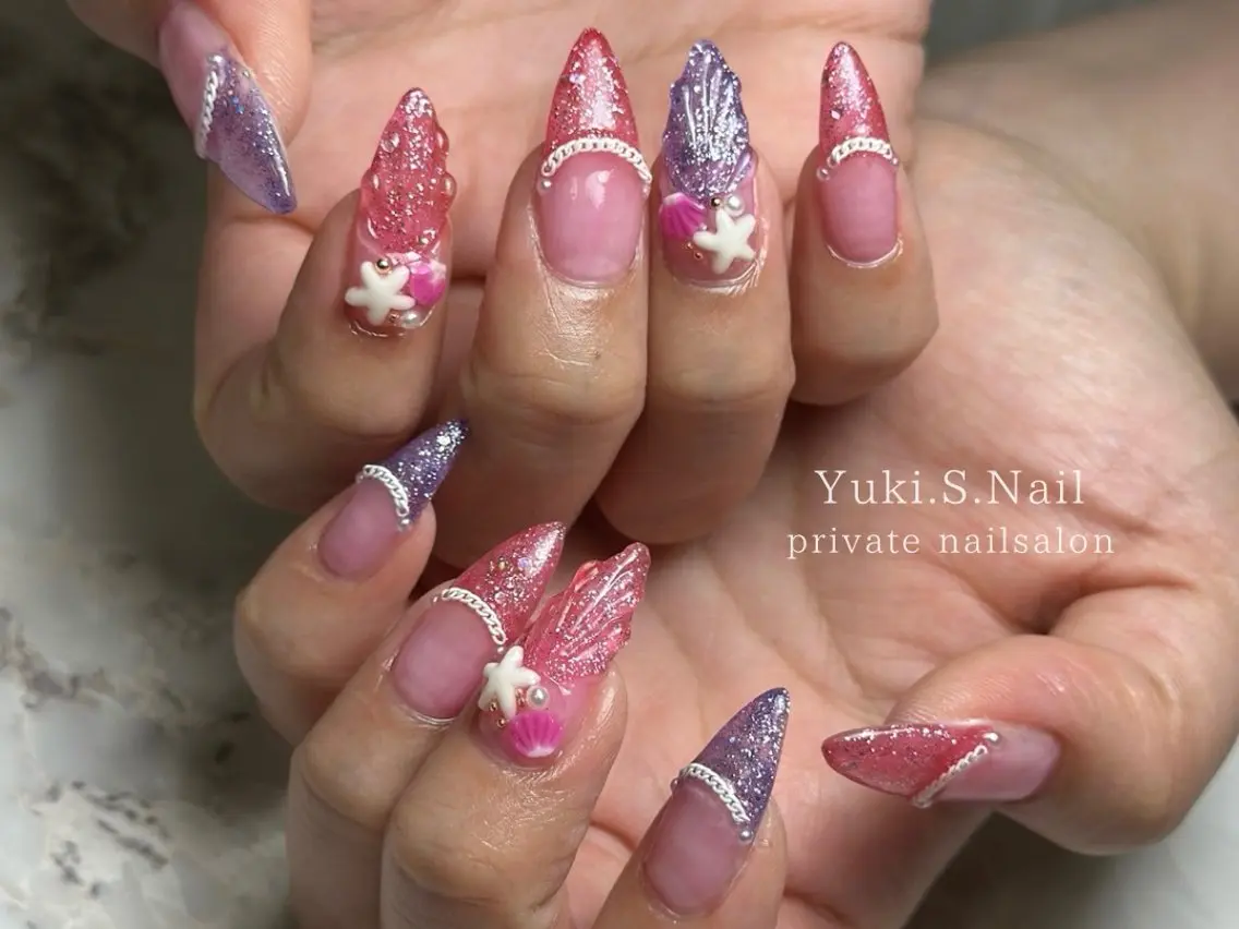 ロング ハンドネイル Yuki S.Nailのネイルデザイン