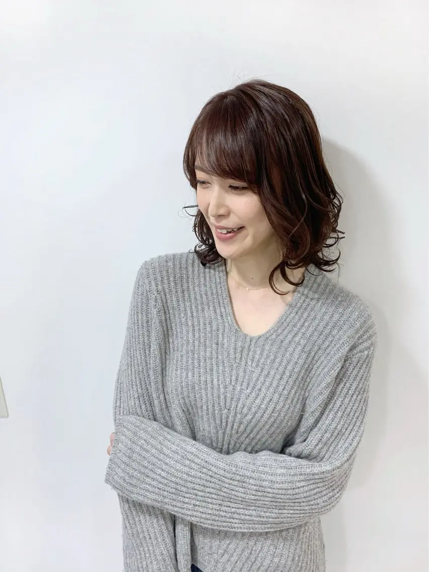セミロング 髪質改善/小顔カット 中山賢人のヘアスタイル