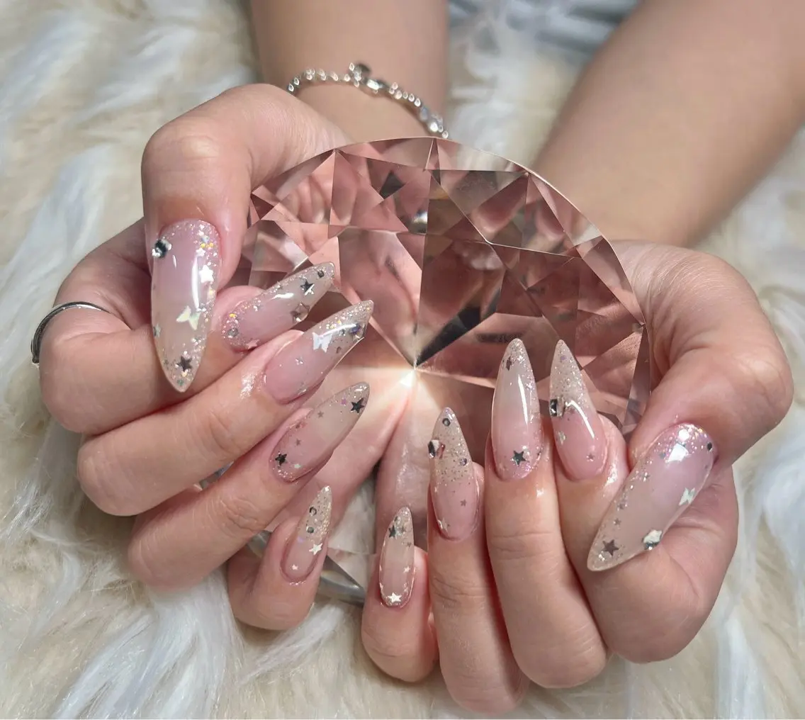 ネイル 長さ出し フレンチネイル ジェルネイル グラデーション 韓国ネイル ハンドネイル Nail&eye Belire 新宿のネイルデザイン