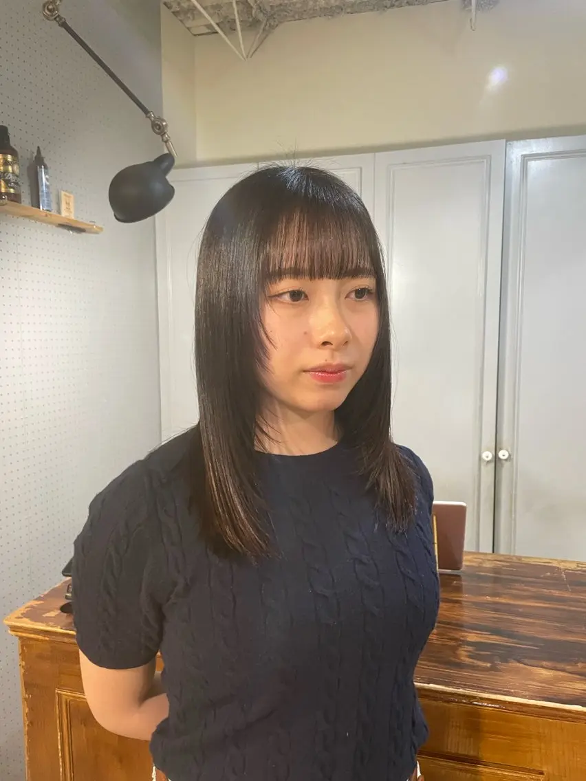 ミディアム カラー カット ヘアカラー トリートメント 🤩噂のMr.髪ポジ ティブ®️yu🤩のヘアスタイル