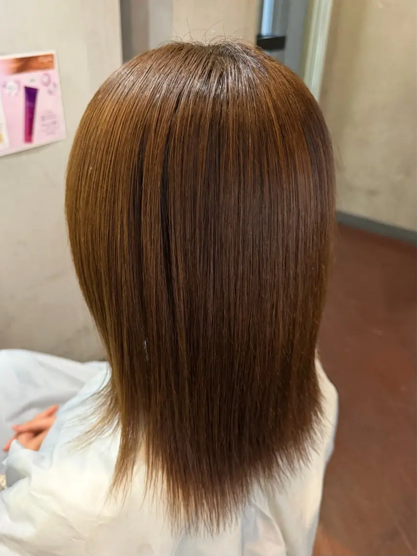 ミディアム 縮毛矯正 縮毛矯正専門店☆ 春井　祐人のヘアスタイル