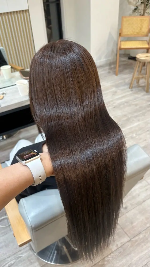 ロング ヘアカラー トリートメント 大木 唯月のヘアスタイル
