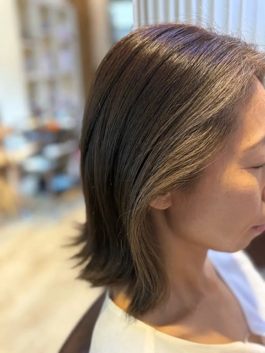 カラー ミストバング  フェイスフレーミング 上川畑 つかさのヘアスタイル