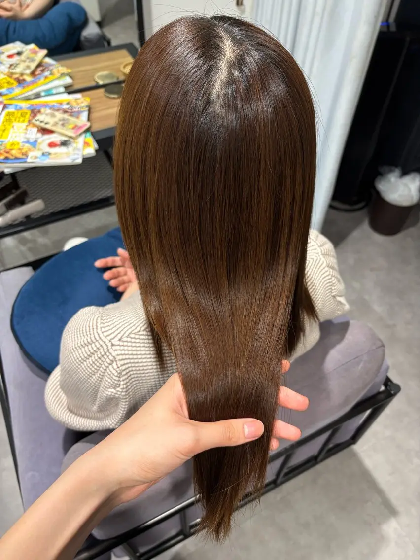セミロング パーマ 酸性ストレート ストレートパーマ 縮毛矯正 ヘッドスパ こと/都島 /ARCOIRISのヘアスタイル