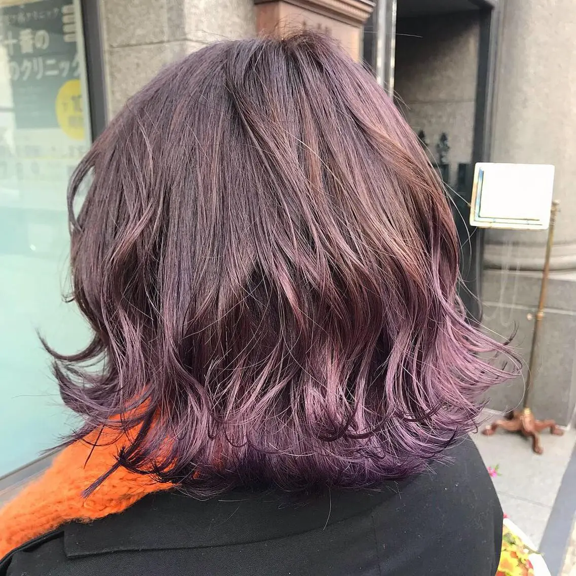 ミディアム カラー グラデーションカラー バイオレットカラー メンズ特化👨 細谷碧海のヘアスタイル