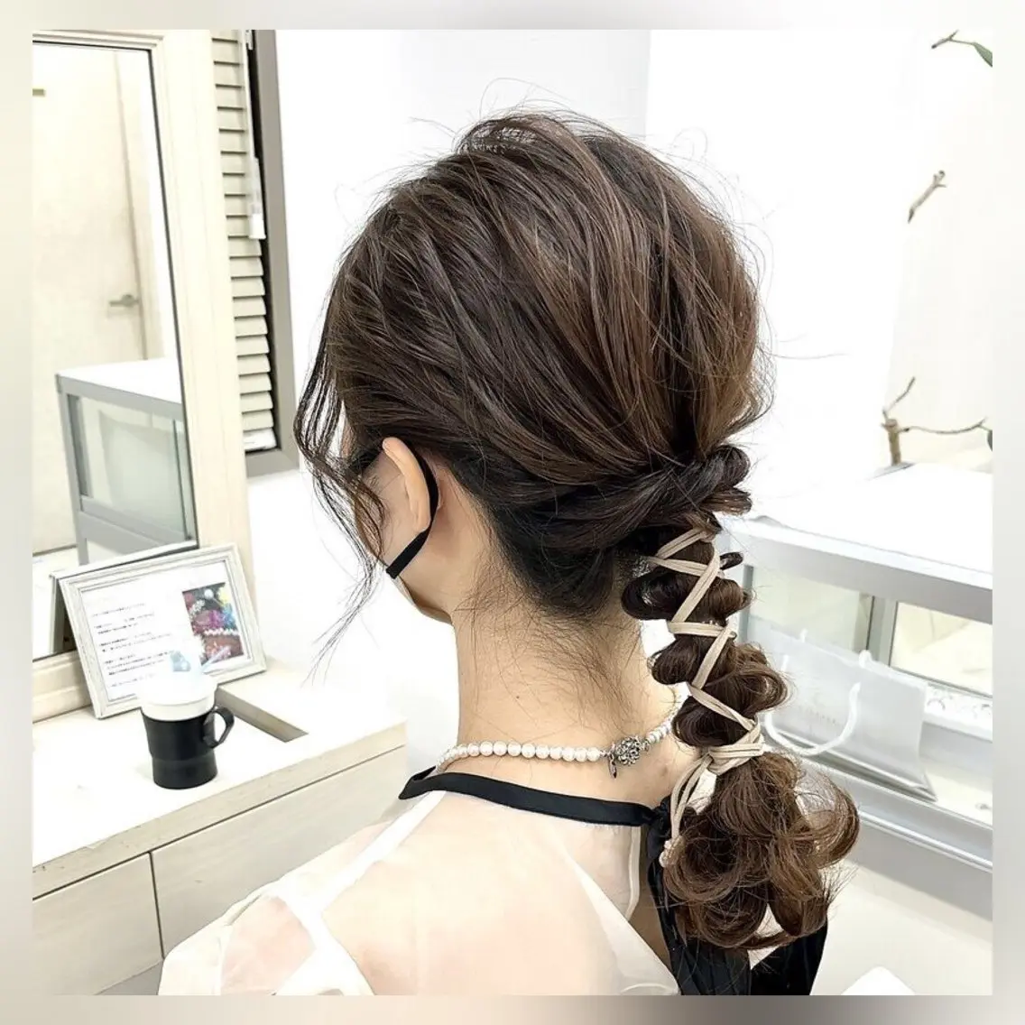 ヘアアレンジ ポニーテール 似合わせヘアメイク 💐オダギリチアキのヘアスタイル