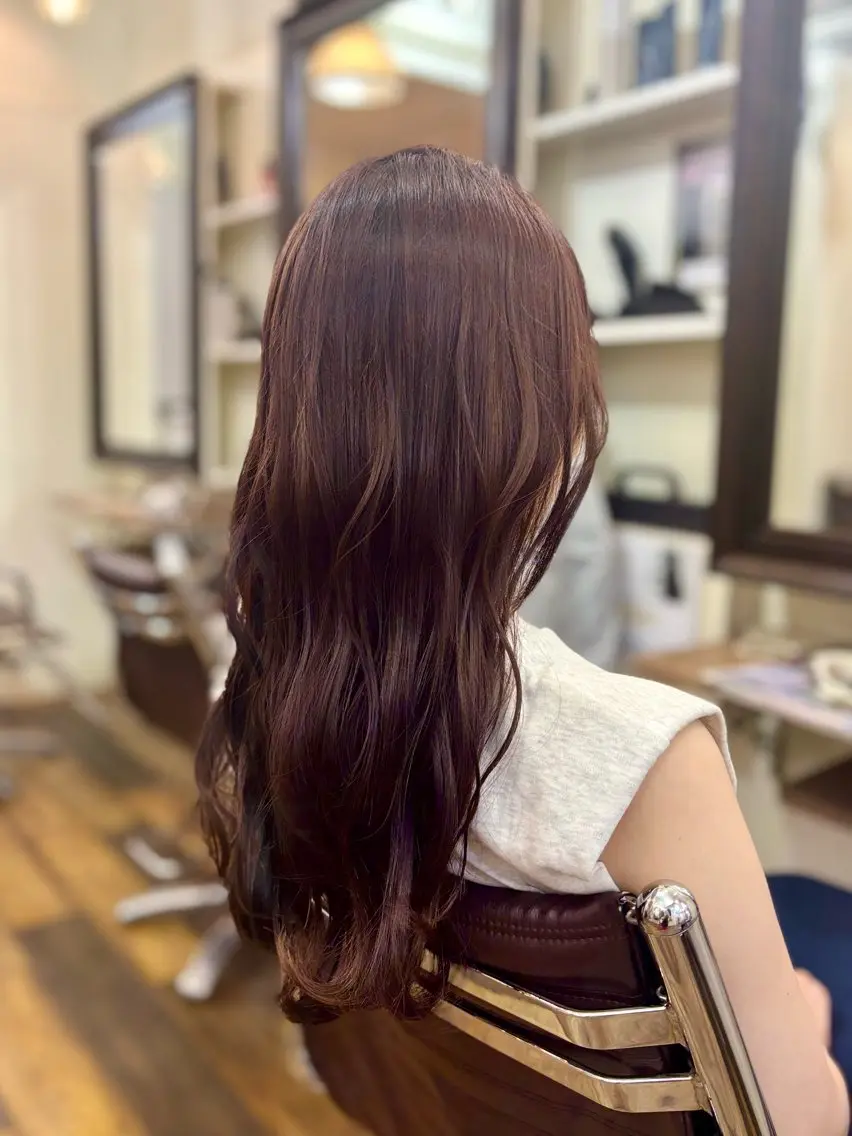 ロング カラー カット ヘアカラー トリートメント 髪質改善🫧艶カラー 🫧💙佐藤真優のヘアスタイル