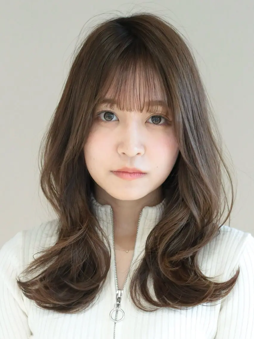 セミロング カラー カット ヘアカラー トリートメント 髙木美緒🌿 レイヤー/アレンジのヘアスタイル