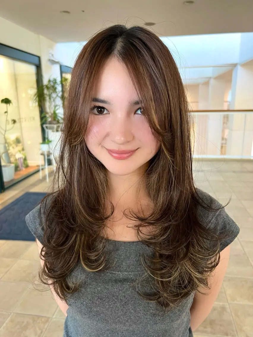 ロング レイヤーカット カット 大石 康太のヘアスタイル