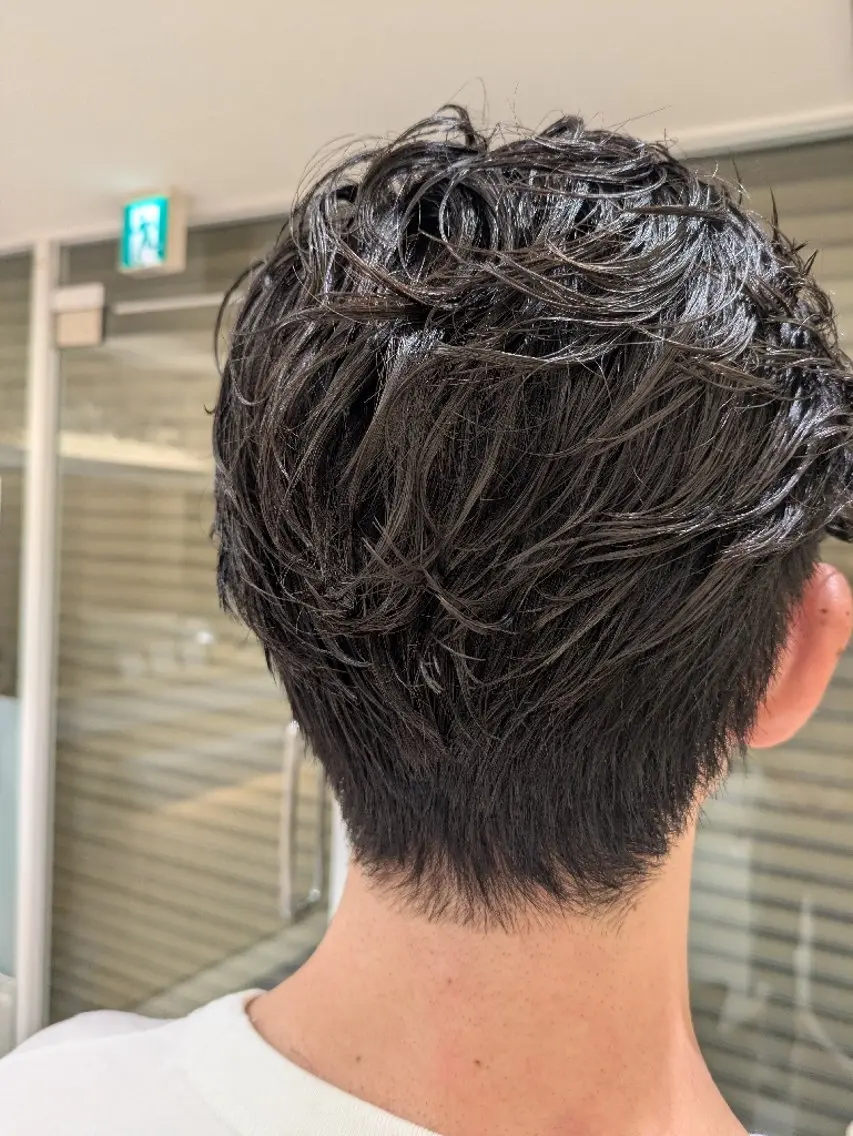 メンズ パーマ メンズパーマ ニュアンスパーマ カット パーマ 佐々木 萌のヘアスタイル