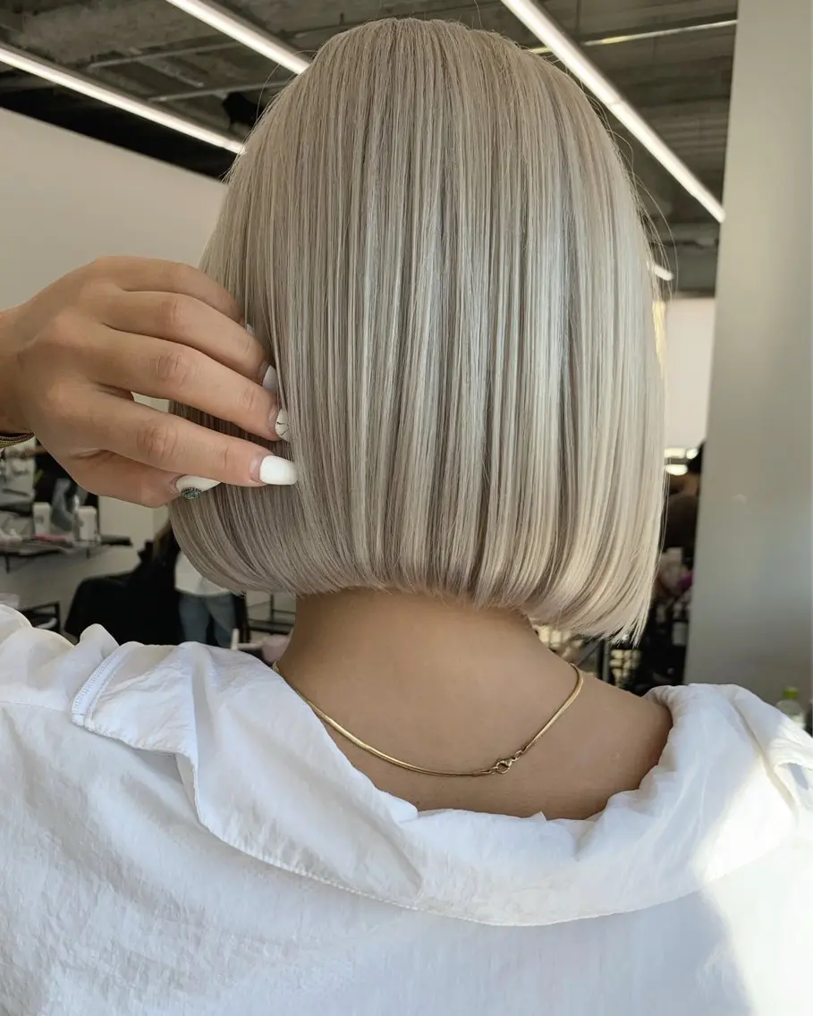 ショート アッシュ アッシュグレー アッシュグレージュ ボブ ハイライト 佐藤 まいらのヘアスタイル