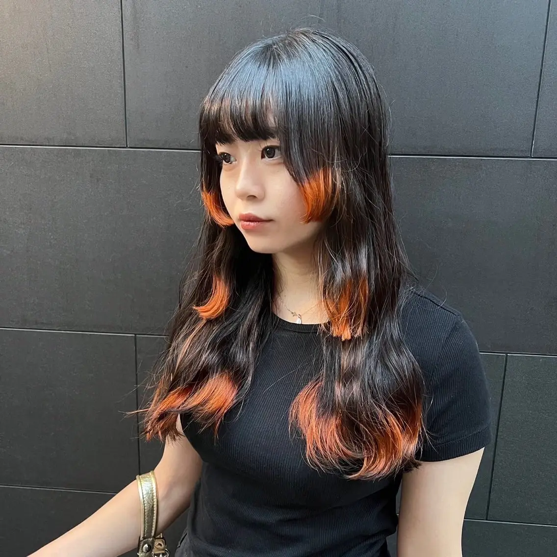 ロング カラー ヘアアレンジ 鳴海 宰翔のヘアスタイル