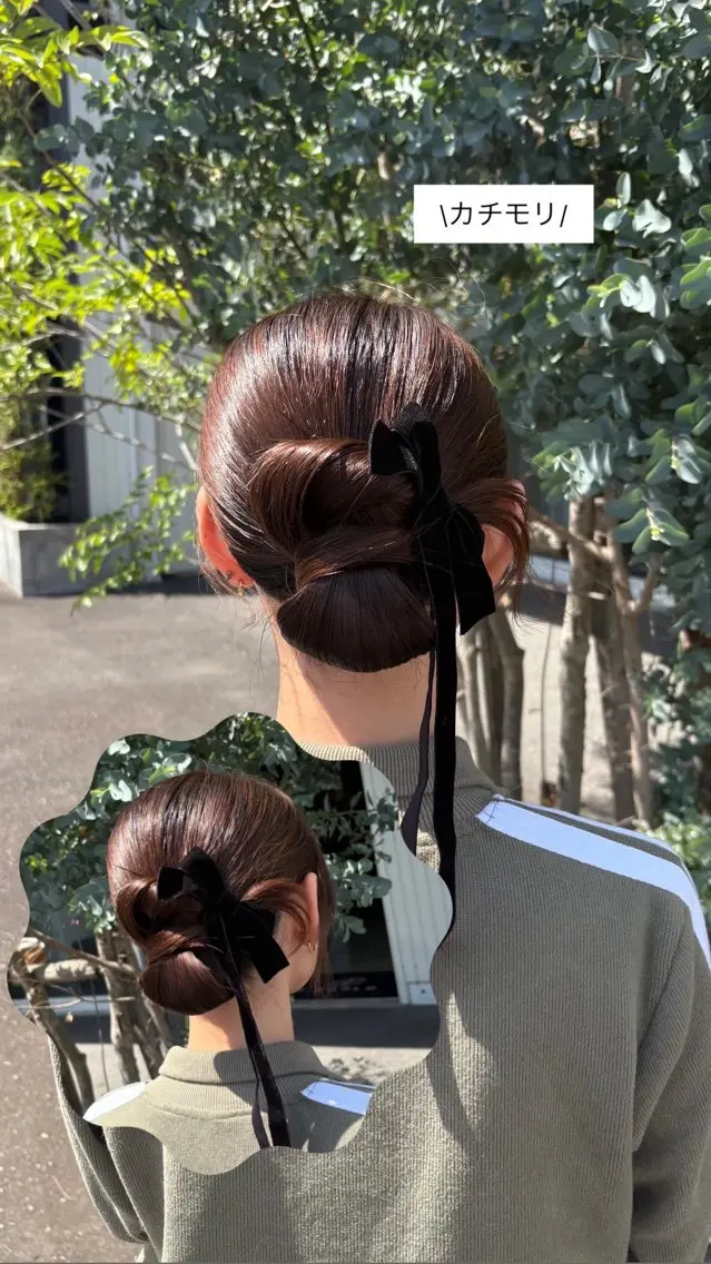 セミロング ヘアアレンジ ヘアセット 高橋 乙葉のヘアスタイル