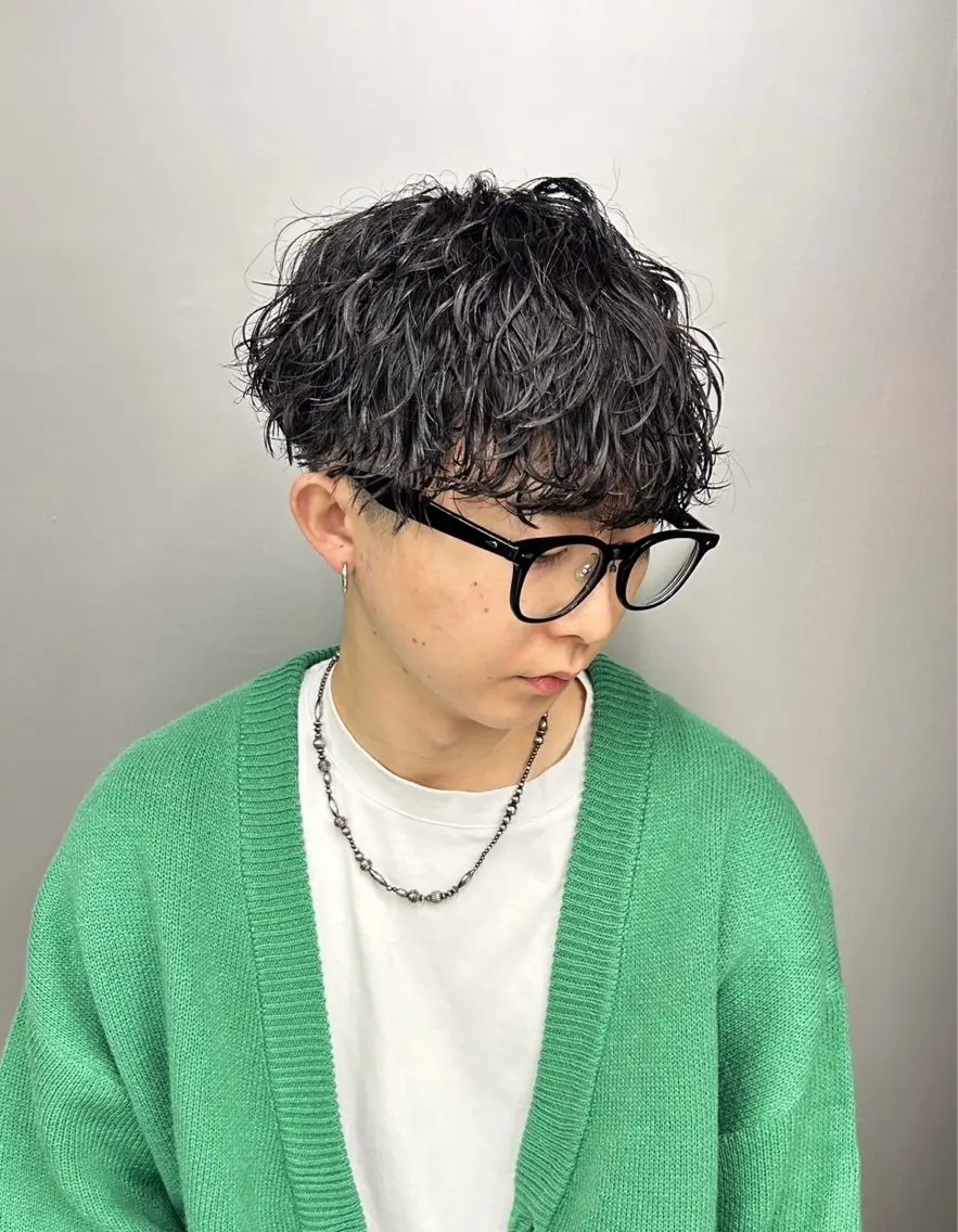 メンズ メンズパーマ カット パーマ 再現性重視ショート/ レイヤー/ヘアセットのヘアスタイル