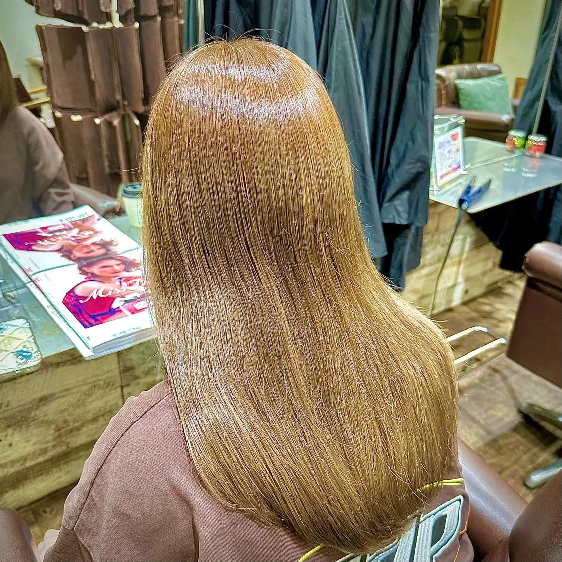 ロング カラー ヘアカラー 新屋敷拓大 艶カラー/縮毛矯正✨のヘアスタイル