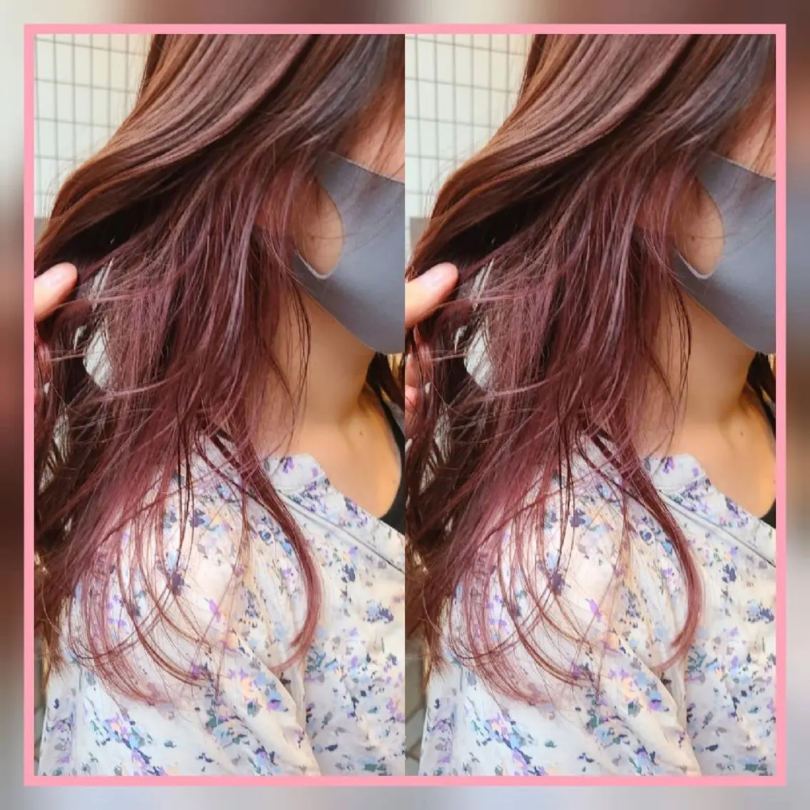 ロング カラー ベージュカラー ブリーチ ボルドーカラー インナーカラー ラベンダーカラー 田中 孝征のヘアスタイル