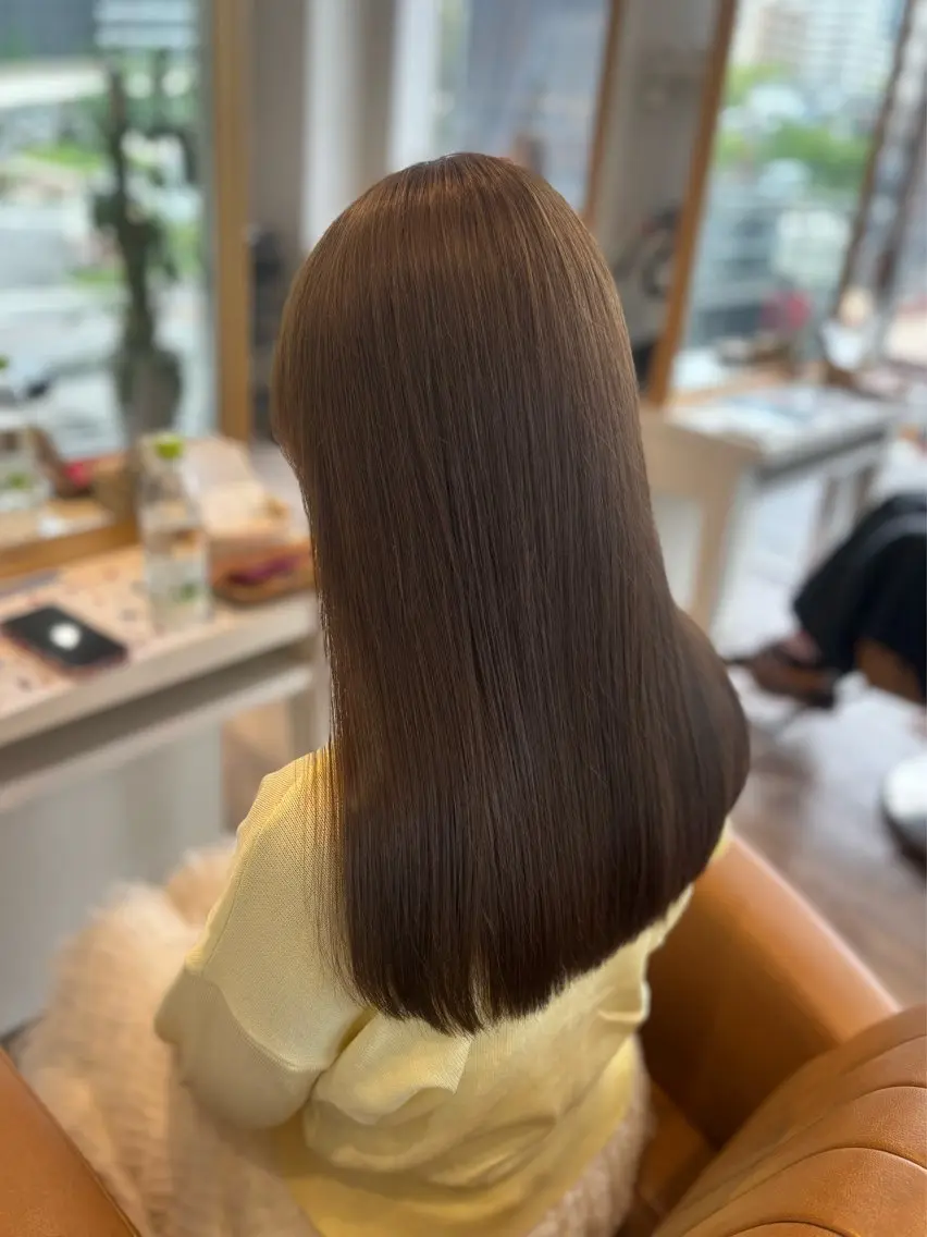 ロング カラー ヘアカラー トリートメント yui🥀/ボブ /ブリーチなしカラーのヘアスタイル