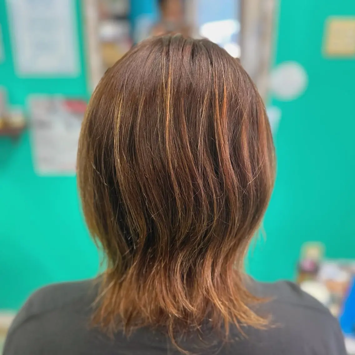 ミディアム ヘアカラー 三原 友美のヘアスタイル