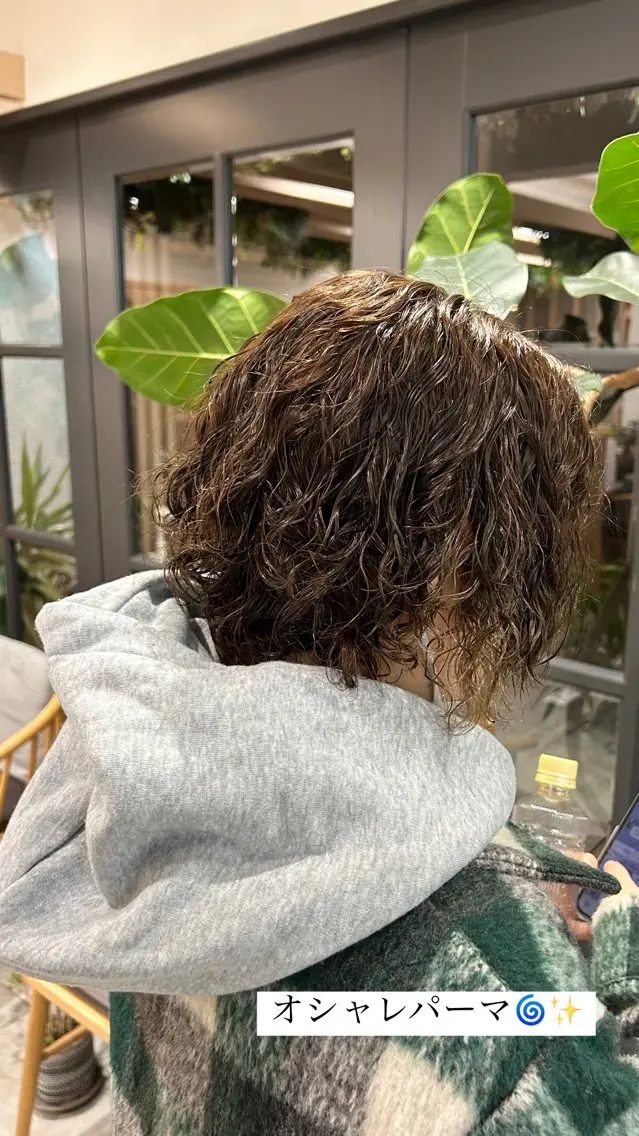 ショート パーマ 透明感カラー レイヤー/むつきのヘアスタイル