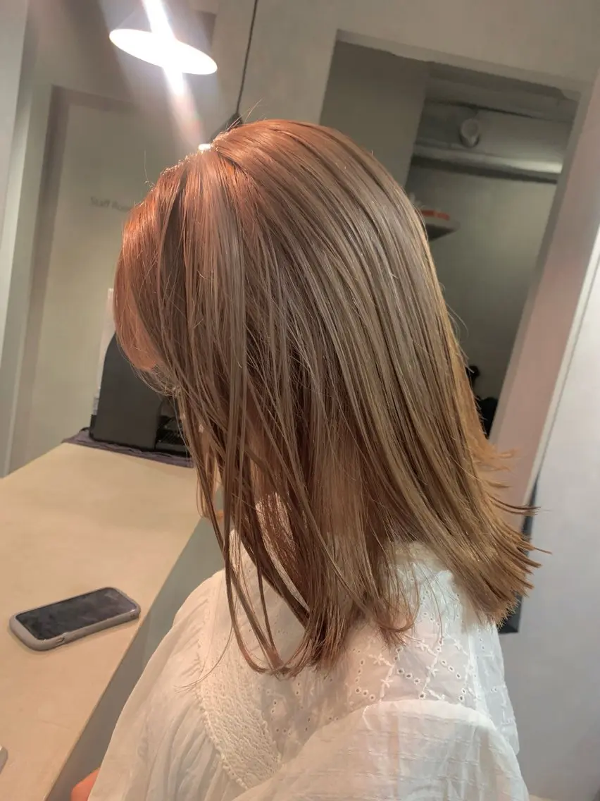 ミディアム カット ヘアカラー トリートメント 【髪質改善🌿】木本 志歩のヘアスタイル