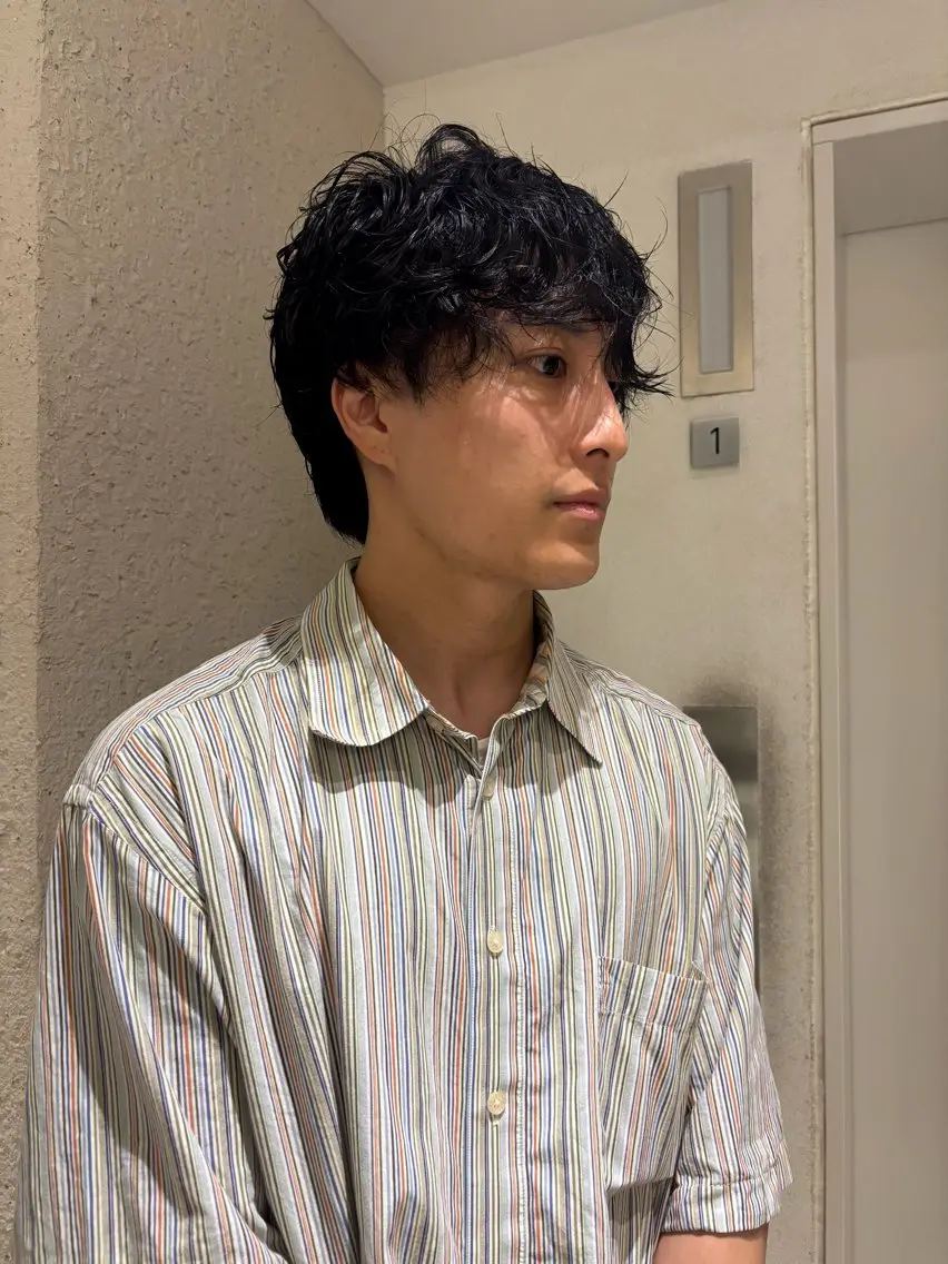 メンズカット+似合わせパーマ+2stepトリートメントの写真